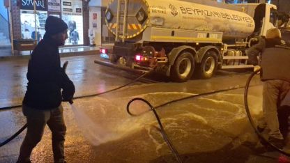 Beypazarı sokaklarında bayram temizliği yapıldı