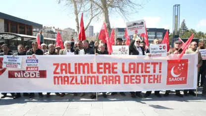 Niğde'de İsrail'in Gazze'ye yönelik saldırıları protesto edildi