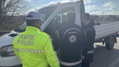 Kırşehir'de 14 düzensiz göçmen yakalandı