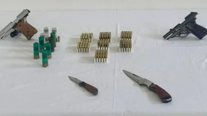 Kırşehir'de 2 ruhsatsız tabanca, 3 şarjör ve 167 fişek ele geçirildi