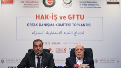 HAK-İŞ ve Suriye Sendikalar Konfederasyonu Ortak Danışma Komitesi Toplantısı düzenlendi