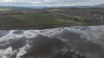 Çubuk'ta kuruyan Kızılca Göleti yağışlarla yeniden su tuttu