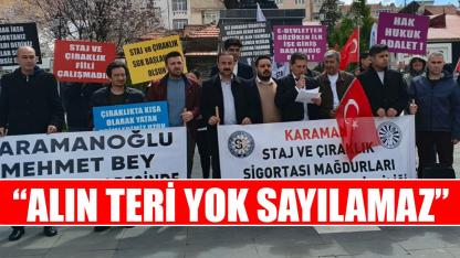 “Alın teri yok sayılamaz”