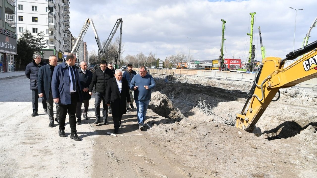 Başkan Büyükkılıç, DSİ-Yeni Sanayi Katlı Kavşak Projesi'ni inceledi
