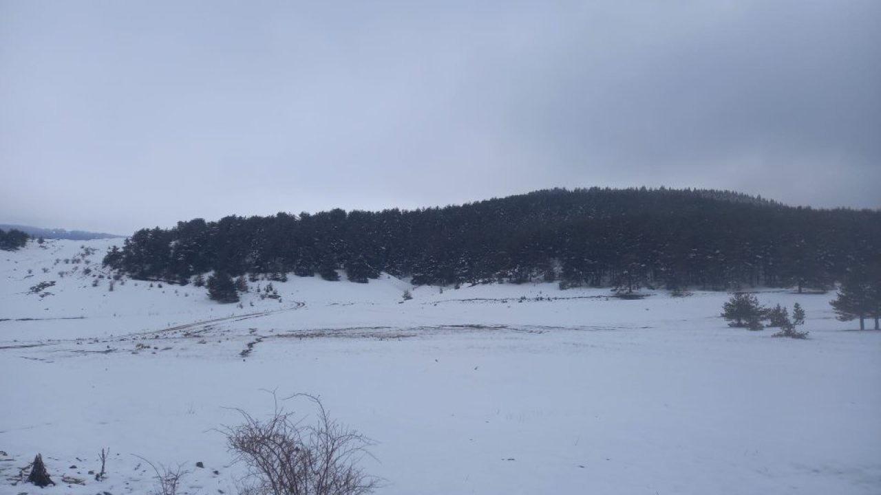 Çankırı'nın Orta ilçesinde kar yağışı etkili oluyor