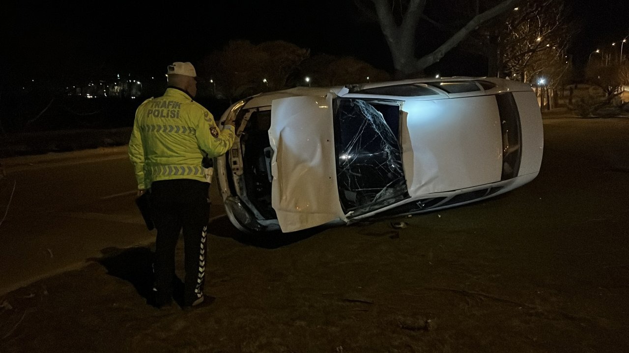 Eskişehir'de otomobilin devrilmesi sonucu 1 kişi yaralandı