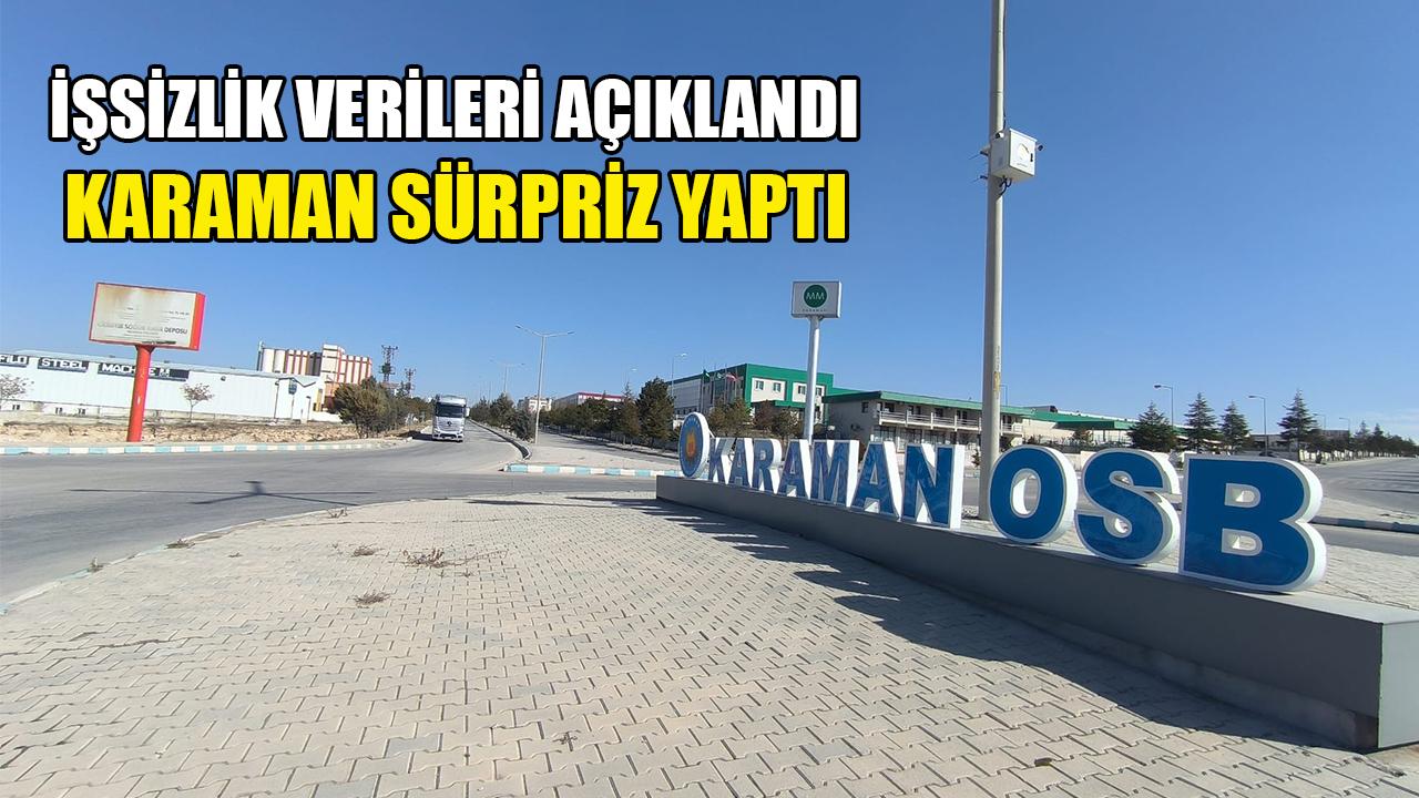 İşsizlik verileri açıklandı: Karaman sürpriz yaptı
