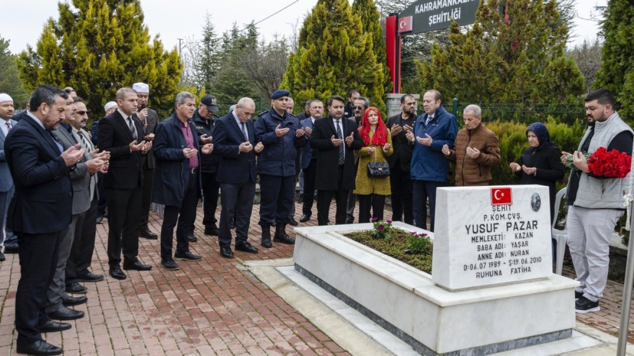Kahramankazan’da şehitlik ziyaret edildi