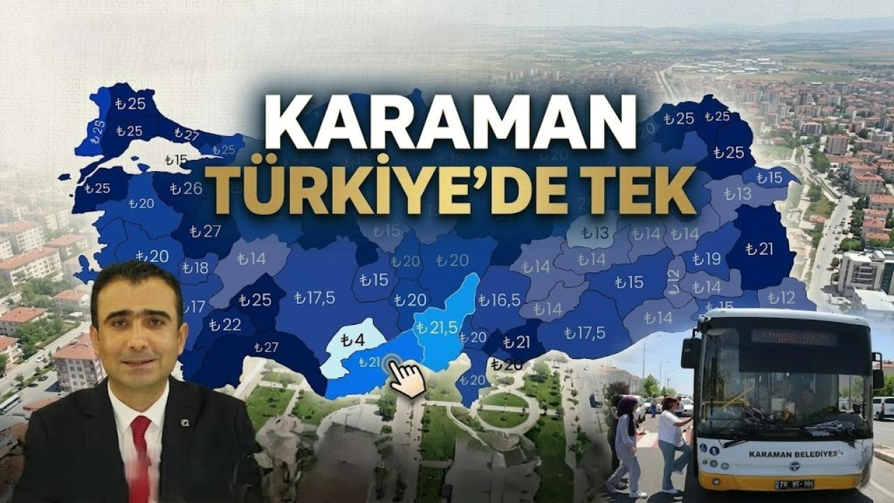 Karaman Türkiye’de tek