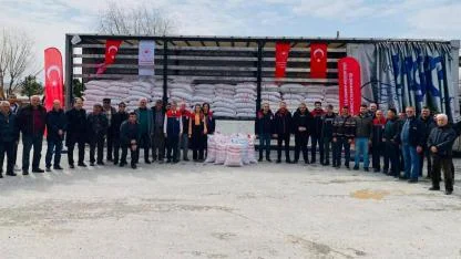 Karaman’da 30 tonluk tarımsal destek