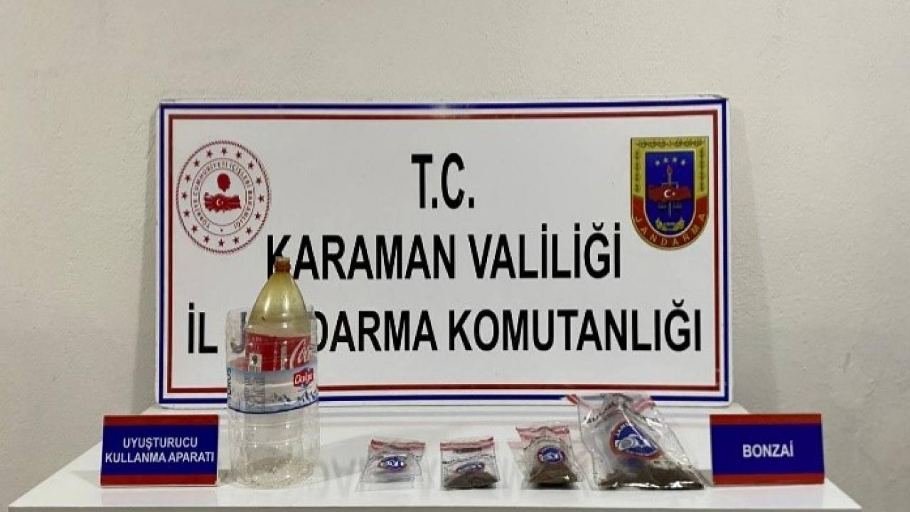 Karaman'da bonzai ve metamfetamin ele geçirildi