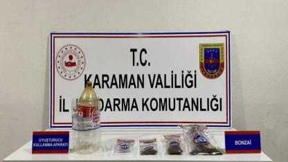 Karaman'da bonzai ve metamfetamin ele geçirildi