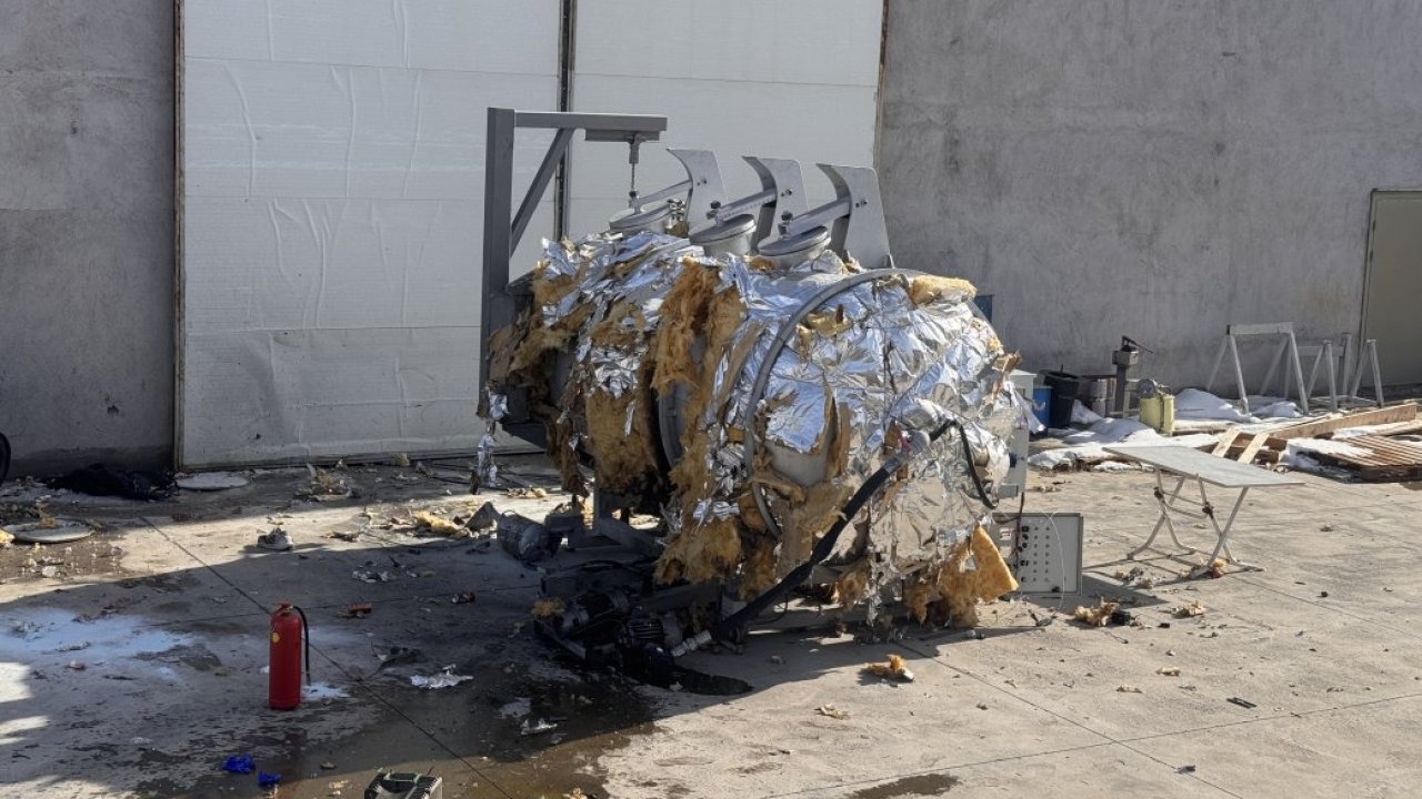 Kayseri'de fabrika bahçesindeki gaz tankının patlaması sonucu 4 işçi yaralandı