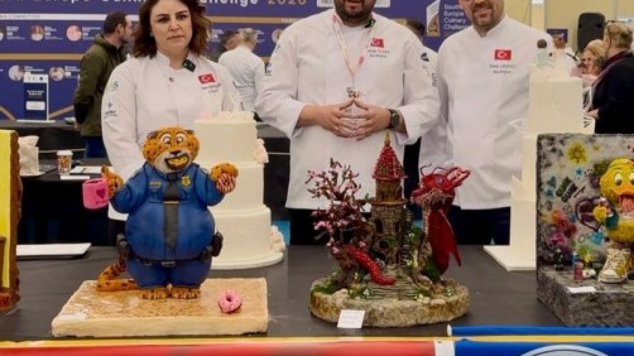 Kayseri'de pastane işletmecisi Yunanistan'daki aşçılık yarışmasında birinci oldu