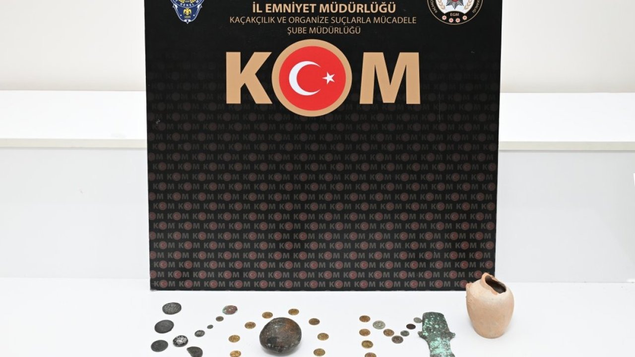 Kırşehir'de tarihi eser niteliğinde 35 sikke ve 3 obje ele geçirildi