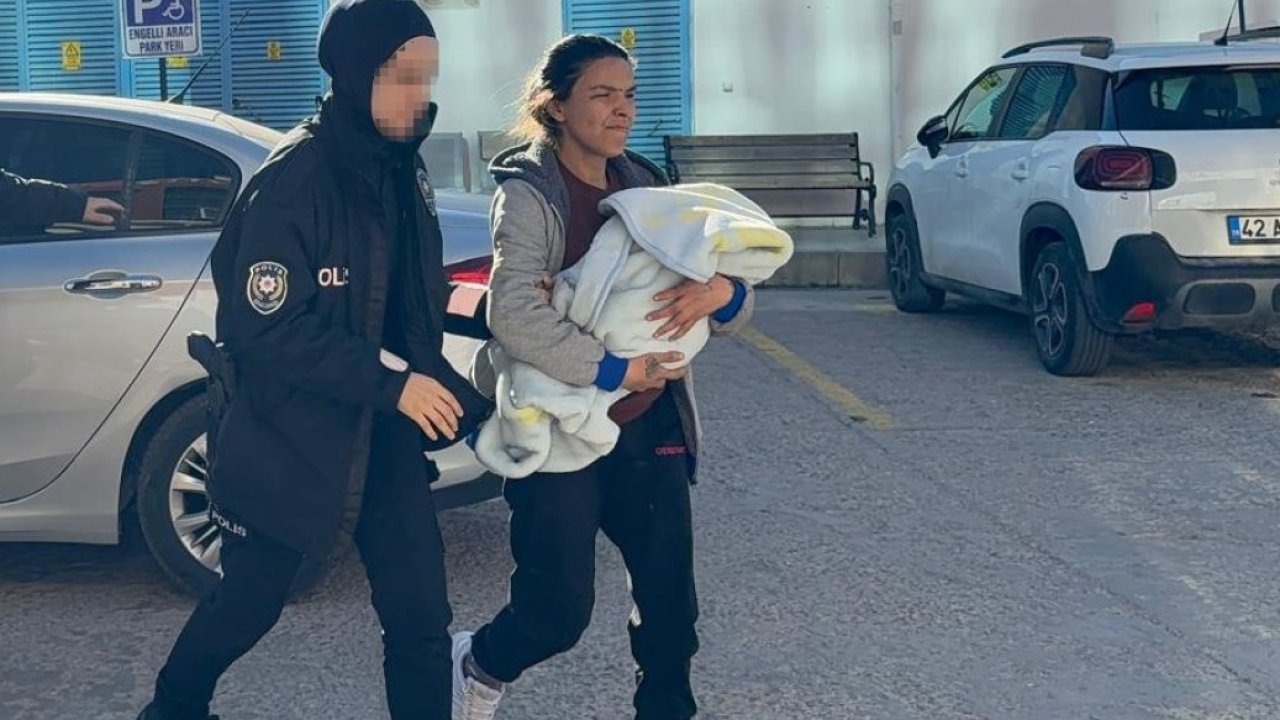 Konya'da bebeğinin bezine uyuşturucu saklayan şüpheli tutuklandı