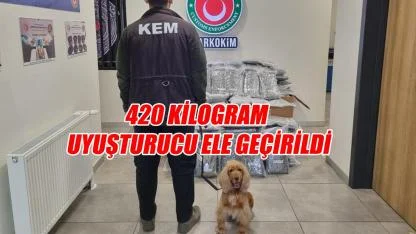 420 kilogram uyuşturucu ele geçirdi