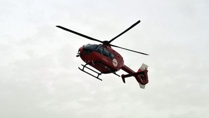 Beypazarı'nda hava ambulansı beyin kanaması geçiren hasta için havalandı