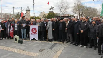 Kayseri'de İsrail'in Filistinli esirler hakkında idamı öngören yasa tasarısı protesto edildi