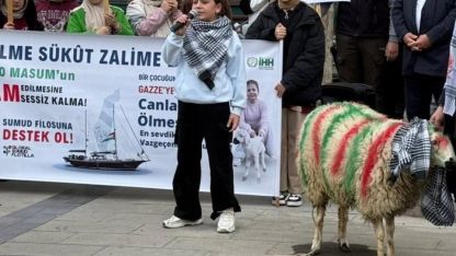 Kayseri'de Gazze'ye destek için bağışlanan koyun 100 bin liraya satıldı