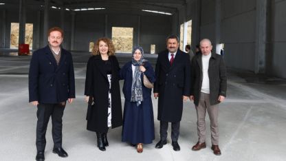 Orta Kaymakamı ve Belediye Başkanı OSB'de yapımı süren gazoz fabrikası gezdi