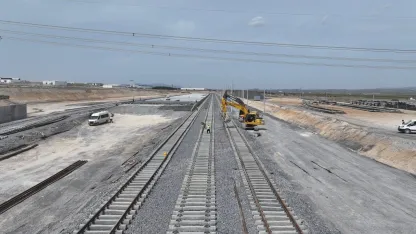 Sanayicinin ihracatını kolaylaştıracak demir yolu lojistik merkezinin yüzde 70'i tamamlandı