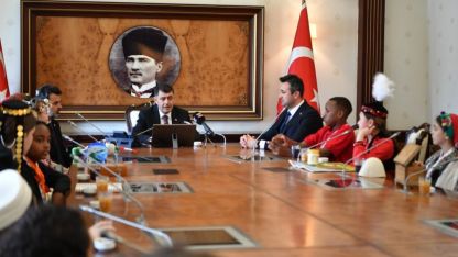 Ankara Valisi Şahin, 23 Nisan kapsamında misafir ülke çocuklarını kabul etti