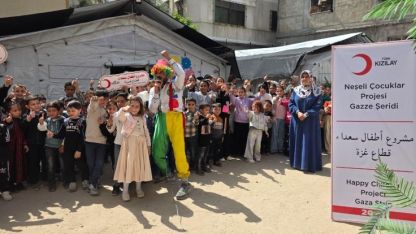 Türk Kızılay, Gazze'de çocuklara yönelik desteklerini sürdürüyor