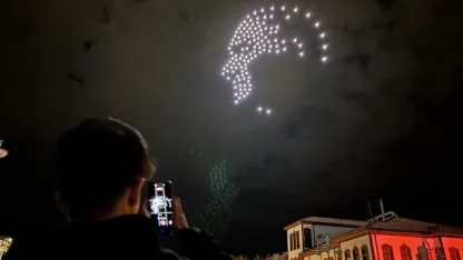 Çankırı'da 23 Nisan Ulusal Egemenlik ve Çocuk Bayramı mapping ve dron gösterisiyle kutlandı