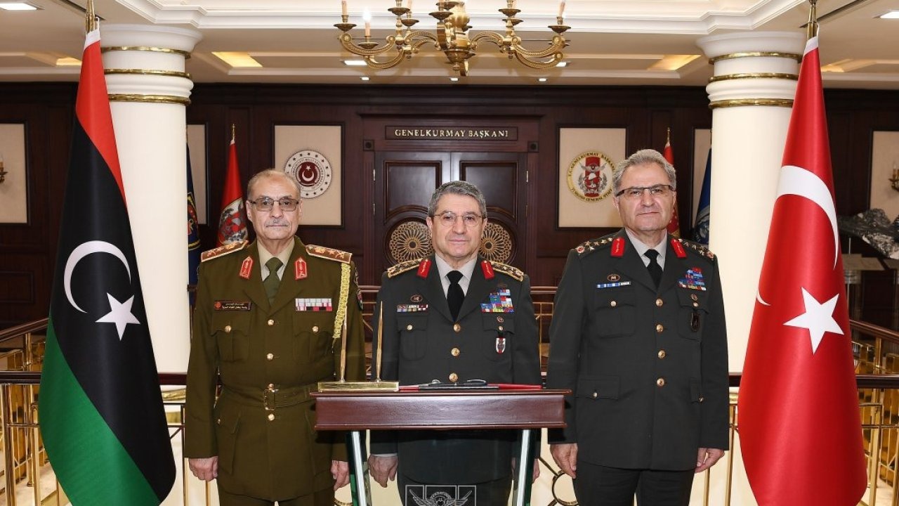 Genelkurmay Başkanı Orgeneral Bayraktaroğlu, Libya Kara Kuvvetleri Komutanı Korgeneral Mousa'yı ağırladı