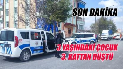 Karaman'da 3 yaşında çocuk düştü