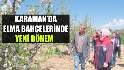 Karaman’da elma bahçelerinde yeni dönem