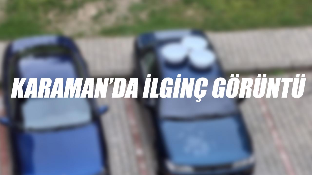 Karaman’da ilginç görüntü