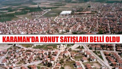 Karaman’da konut satışları belli oldu