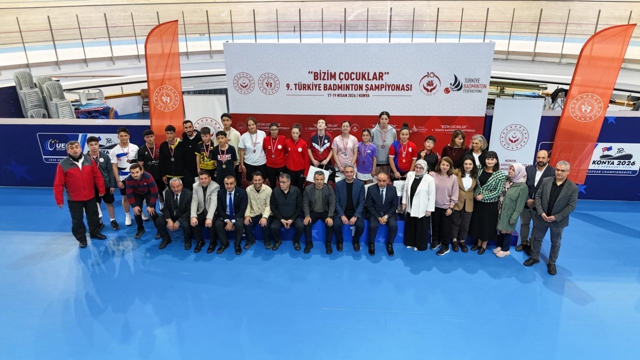 Konya'da "Bizim Çocuklar 9. Türkiye Badminton Şampiyonası" tamamlandı