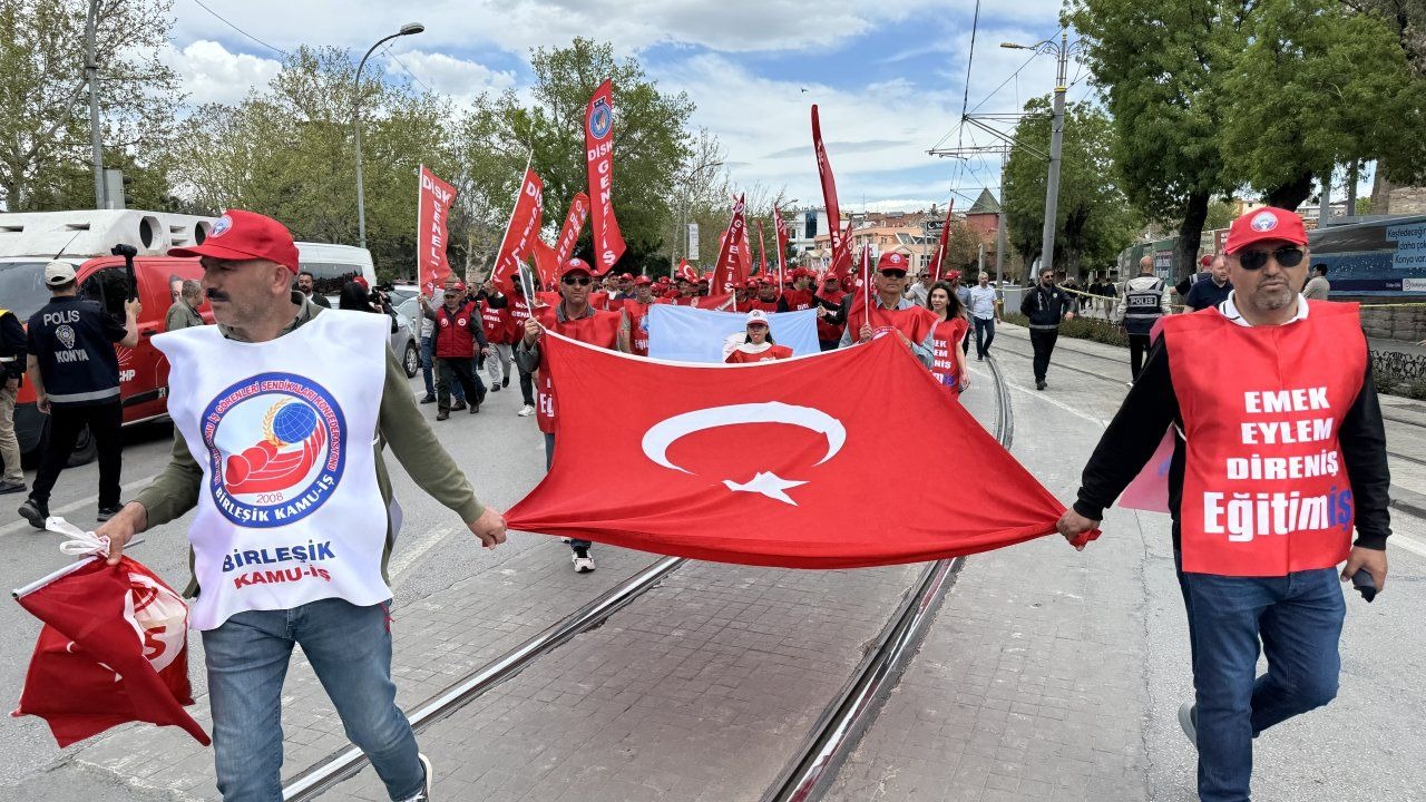 Konya ve çevre illerde 1 Mayıs Emek ve Dayanışma Günü kutlandı