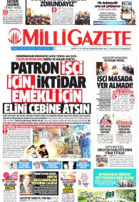 MİLLİ GAZETE Gazete Manşeti