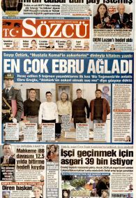 SÖZCÜ Gazete Manşeti