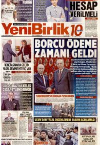 YENİBİRLİK Gazete Manşeti